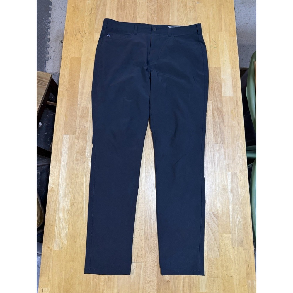 Mizzen + Main Mens Helmsman Slim Fit Performance Pants Black 34x32 1BO-0963
